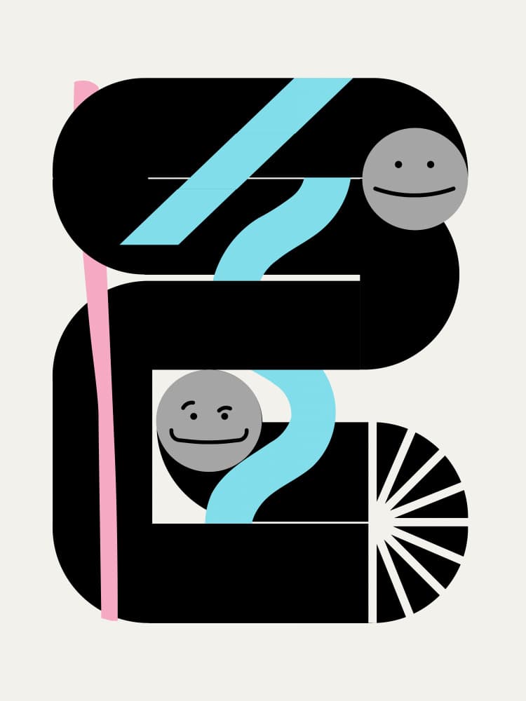 Happy Faces Maze by Little Dean — canvas wall art