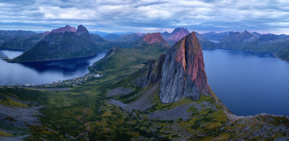 Norwegian Fjord Peaks by Jie Jin — canvas wall art