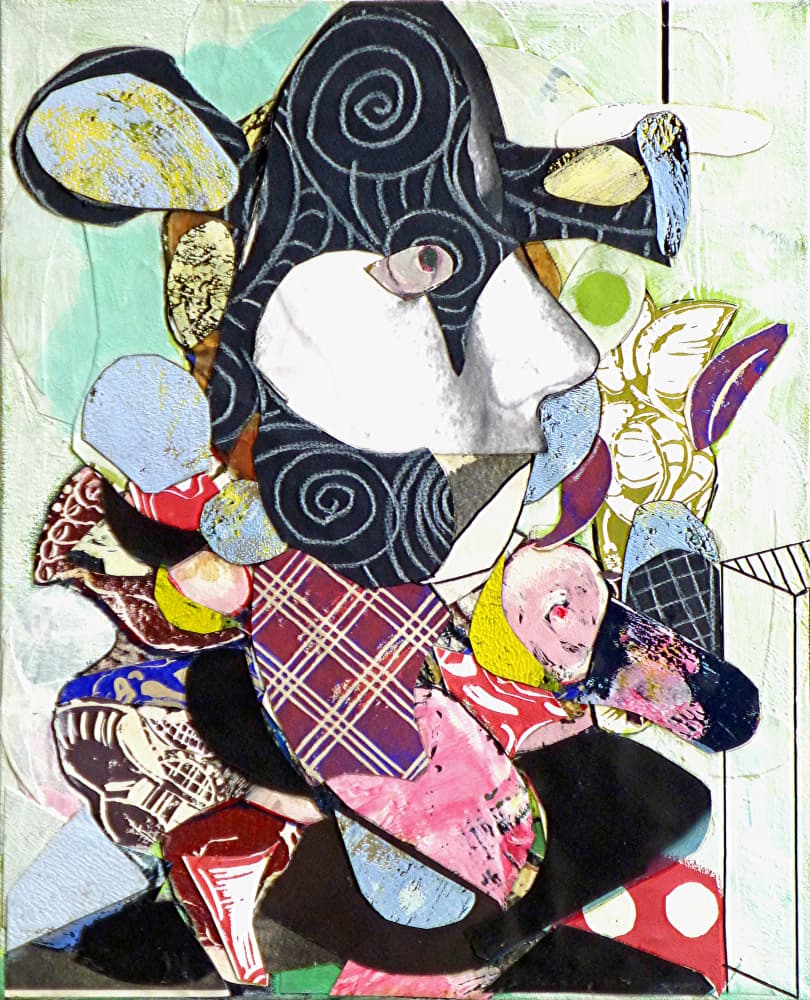 Whimsical Cow Collage by Pascal Marlin — canvas wall art