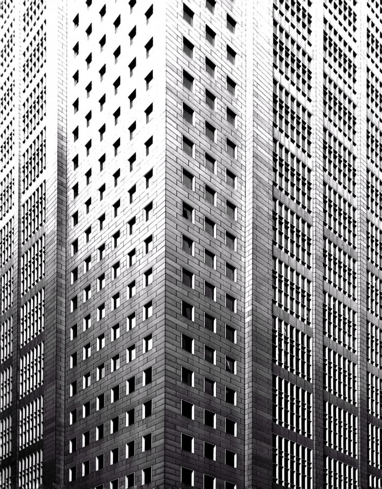 Geometric Building Lines by Jasmine Zhang — canvas wall art