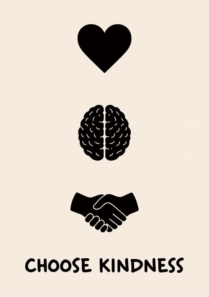 Choose Kindness Symbols by Patryk Krygowski — canvas wall art