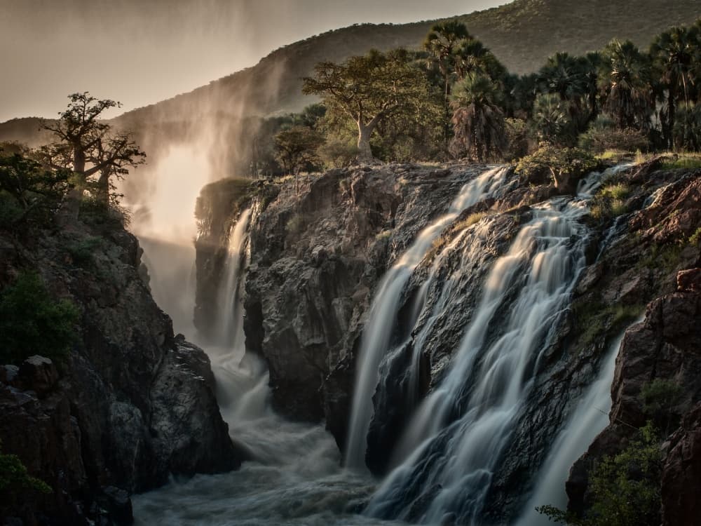 Golden Hour Waterfall by Pavol Stranak — canvas wall art