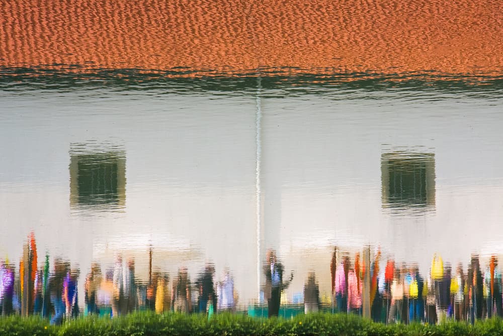 Abstract Water Reflection by Rolf Endermann — canvas wall art