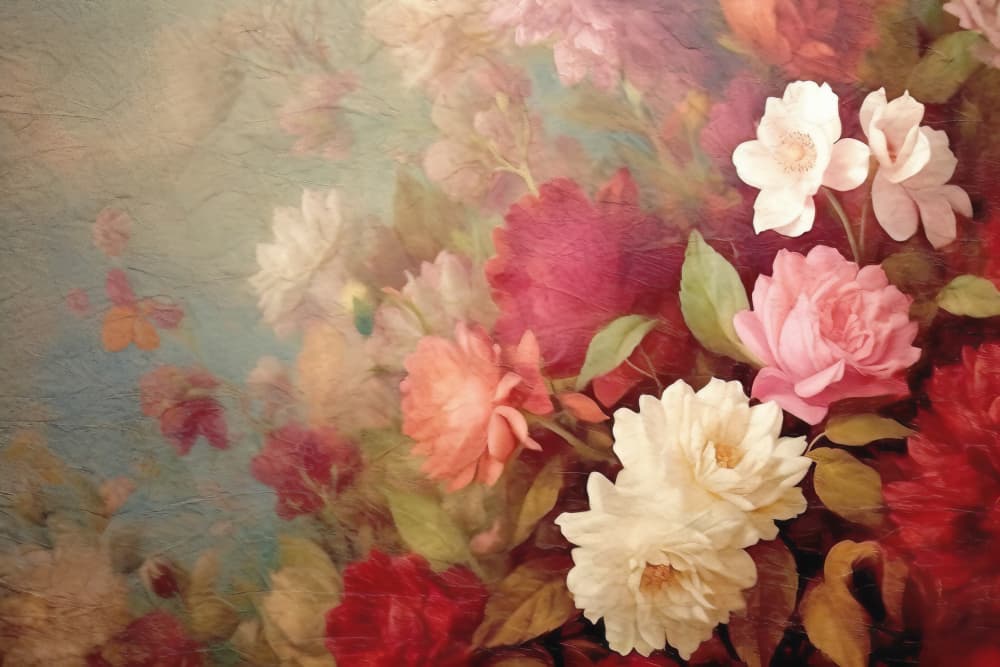 Romantic Floral Painting by Bilge Paksoylu — canvas wall art
