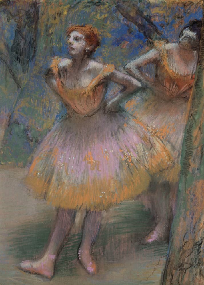Two Dancers by Edgar Degas — canvas wall art