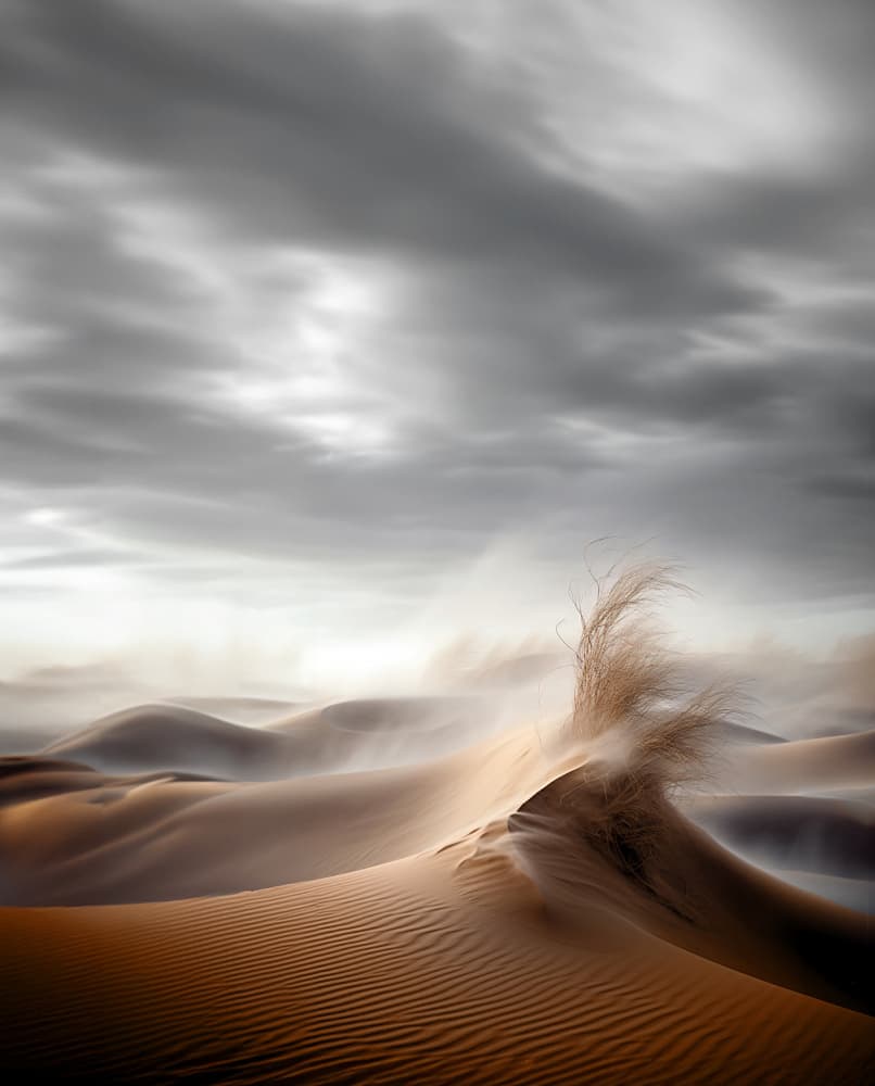 Stormy Desert Winds by Hosam.Karara — canvas wall art