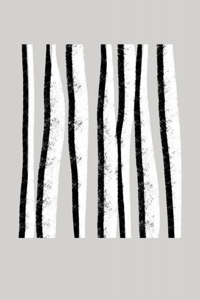 Black And White Vertical Stripes by uplusmestudio — canvas wall art