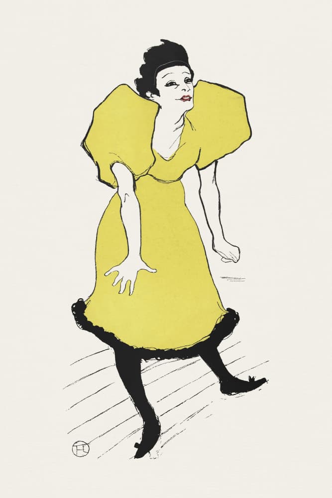 Portret Van Komediespeelster Polaire Op Het Toneel (1895) by TOULOUSE LAUTREC — canvas wall art