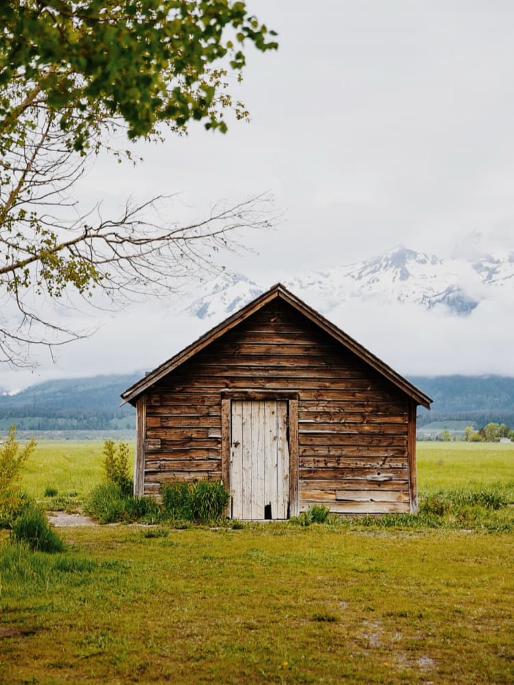 Rustic Mountain Shed by Del Mundo Imagery — canvas wall art