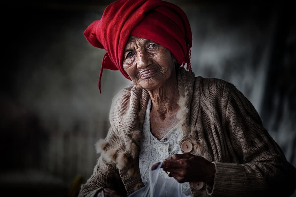 Wise Woman Red Turban by Hari Sulistiawan — canvas wall art