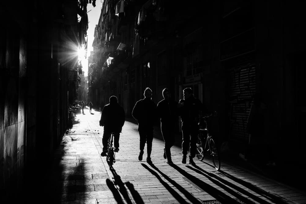 Alley Sunlight Shadows by Gloria Salgado Gispert — canvas wall art