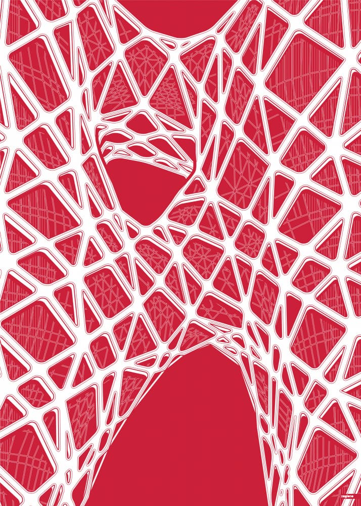 Dynamic Architectural Grid by zaglono — canvas wall art