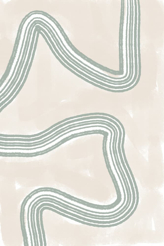 Curved Tranquility by uplusmestudio — canvas wall art