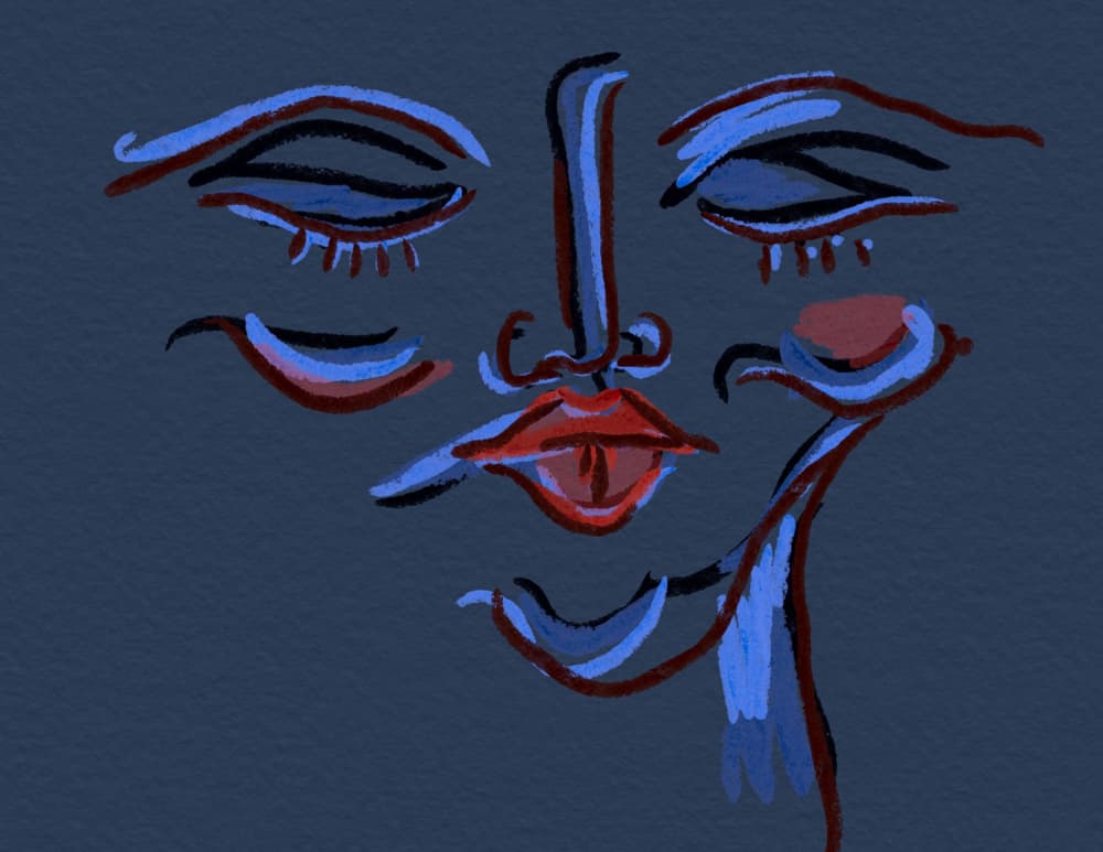 Blue Dream Face by JLC ART — canvas wall art