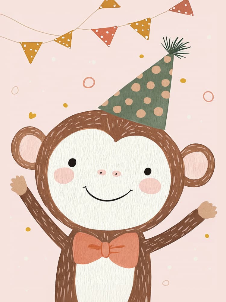 Joyful Monkey Bash by Treechild — canvas wall art