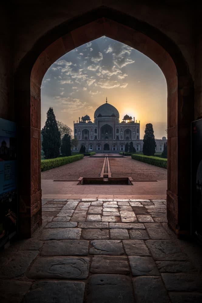 Humayun's Tomb Arch View by Ramamurthi Palaniraman — canvas wall art
