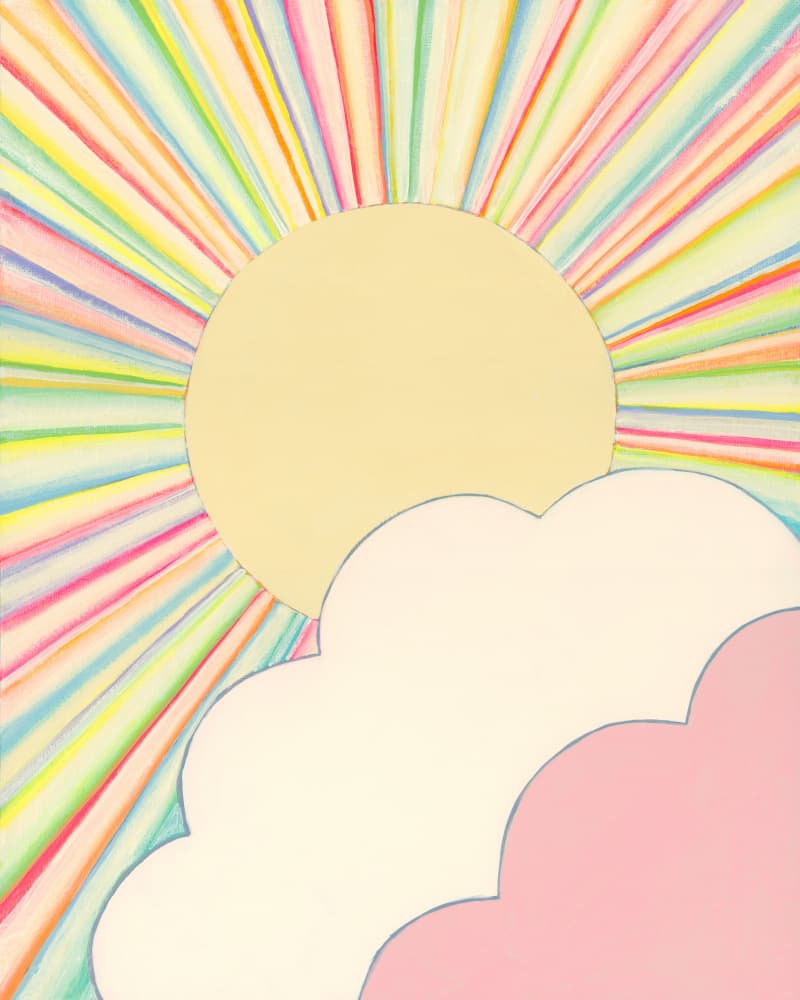 Colorful Sunburst Clouds by Renée Stramel — canvas wall art