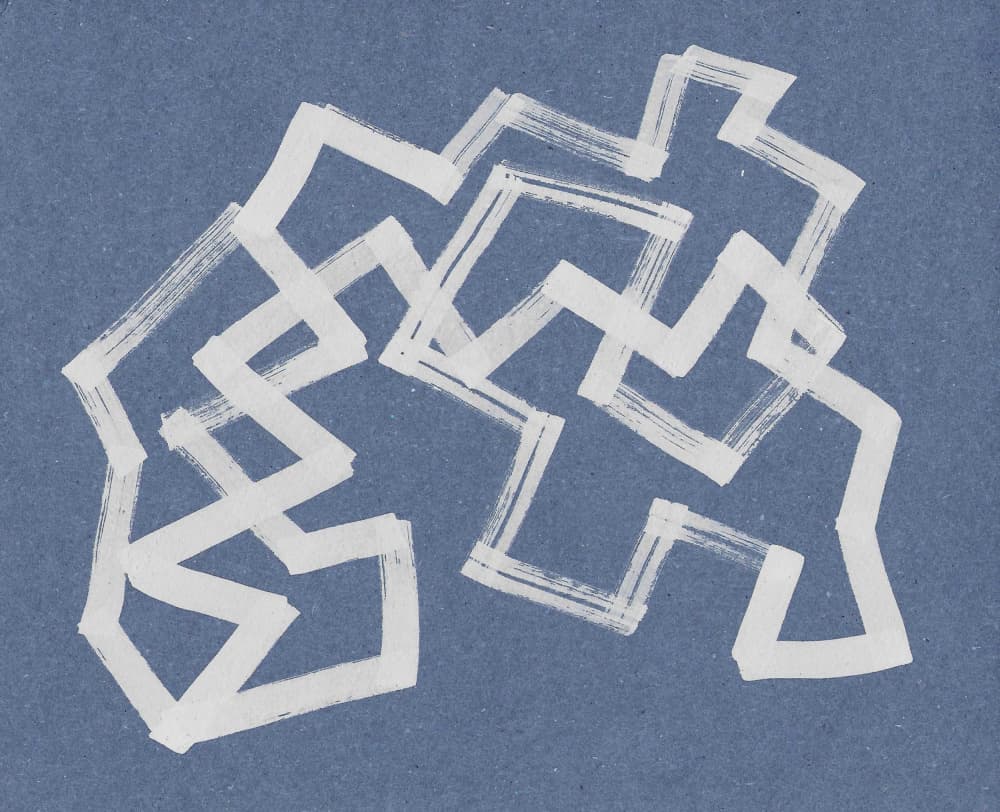 Brushstroke Geometric Maze by Santhosh ch — canvas wall art