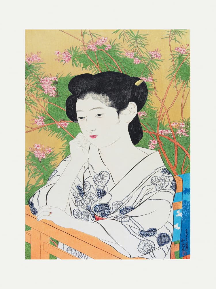 At a Hot Springs Inn (1952) by Goyo Hashiguchi — canvas wall art