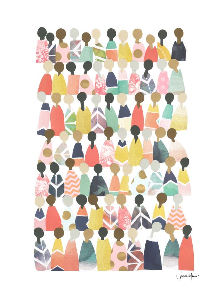 Diverse People United by Jemma Morris — canvas wall art