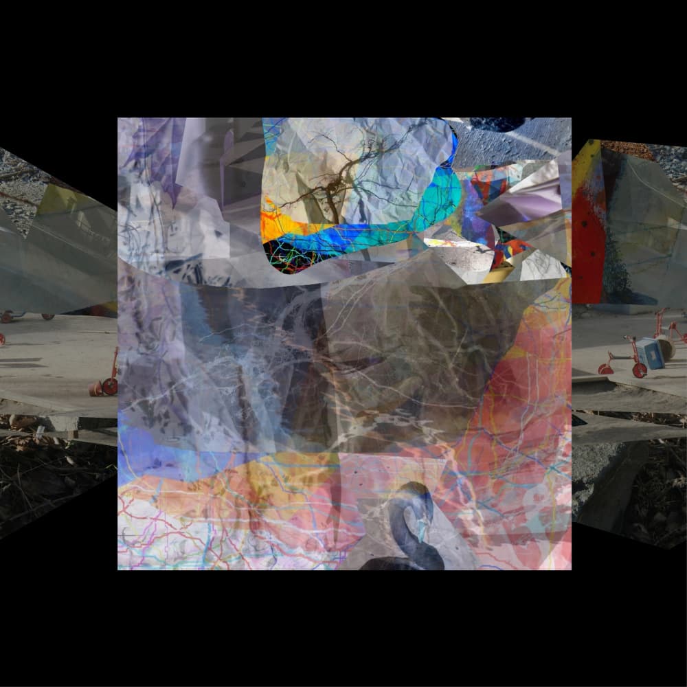 Abstract Swan Collage by Stefan Fransson — canvas wall art