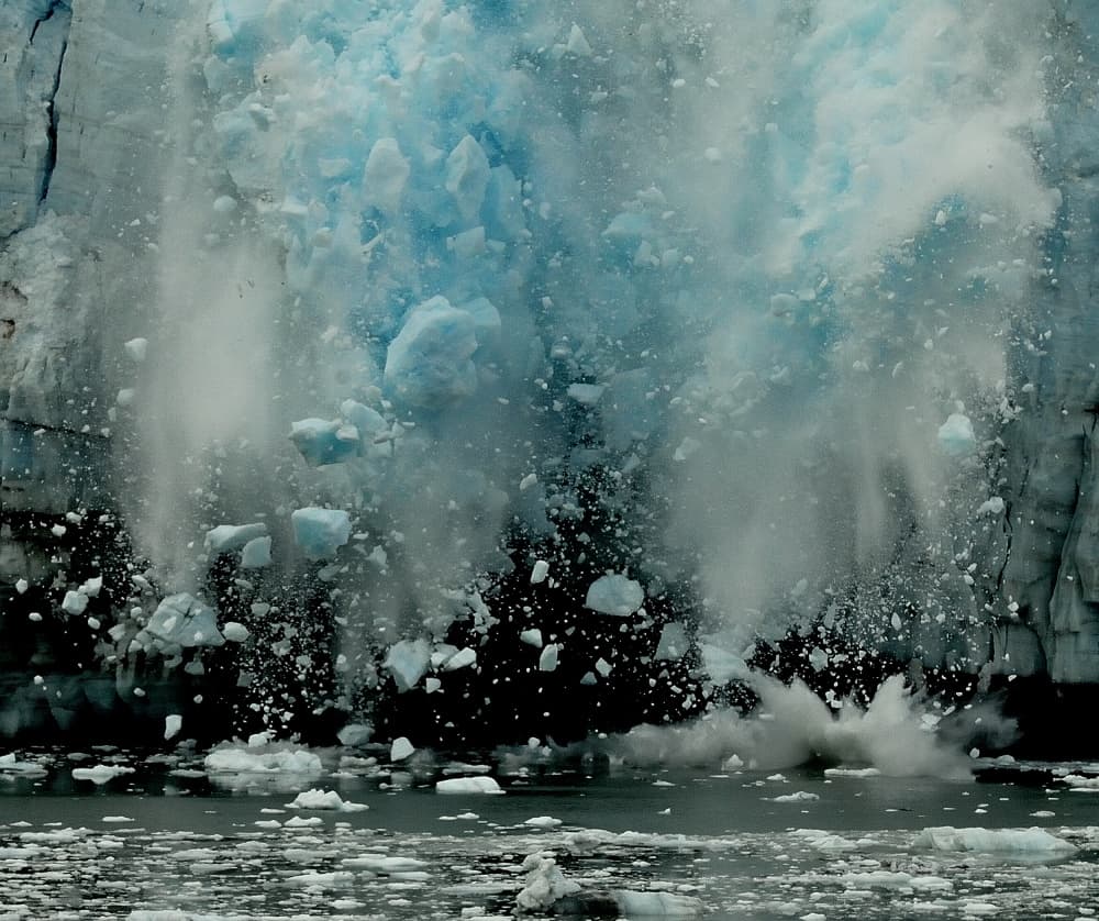 Glacier Calving Splash by Yair Tzur — canvas wall art