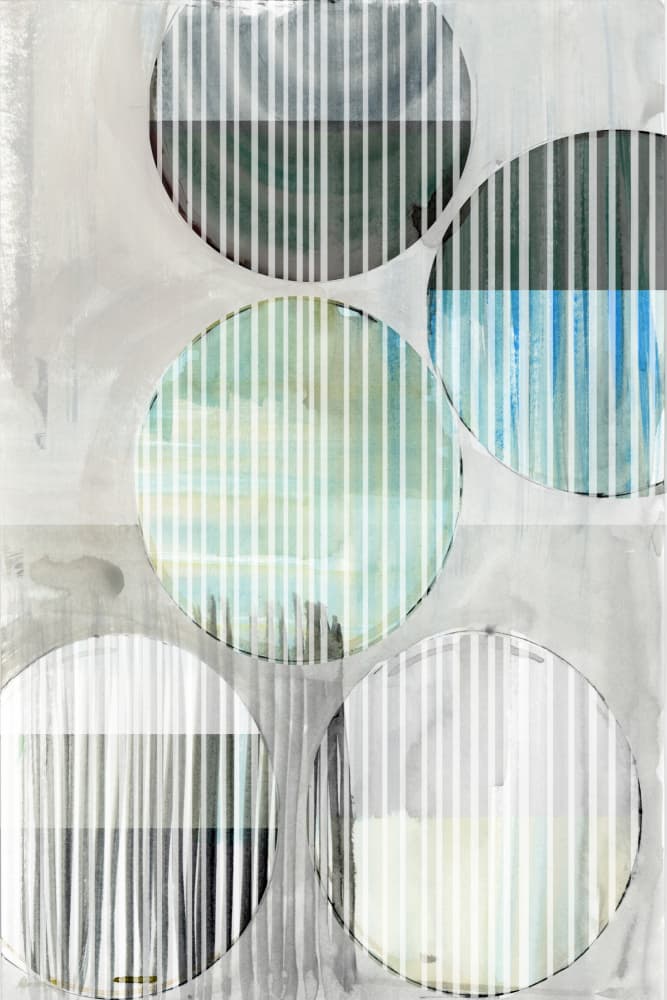 Abstract Striped Circles by cartissi — canvas wall art