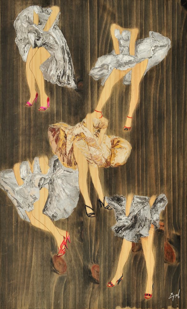 Glamorous Windblown Dresses by Jukyong Park — canvas wall art