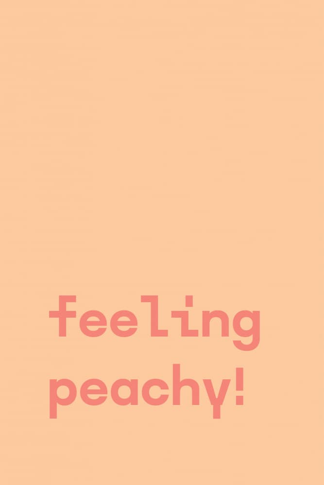 Feeling Peachy - Text Poster by Pictufy — canvas wall art