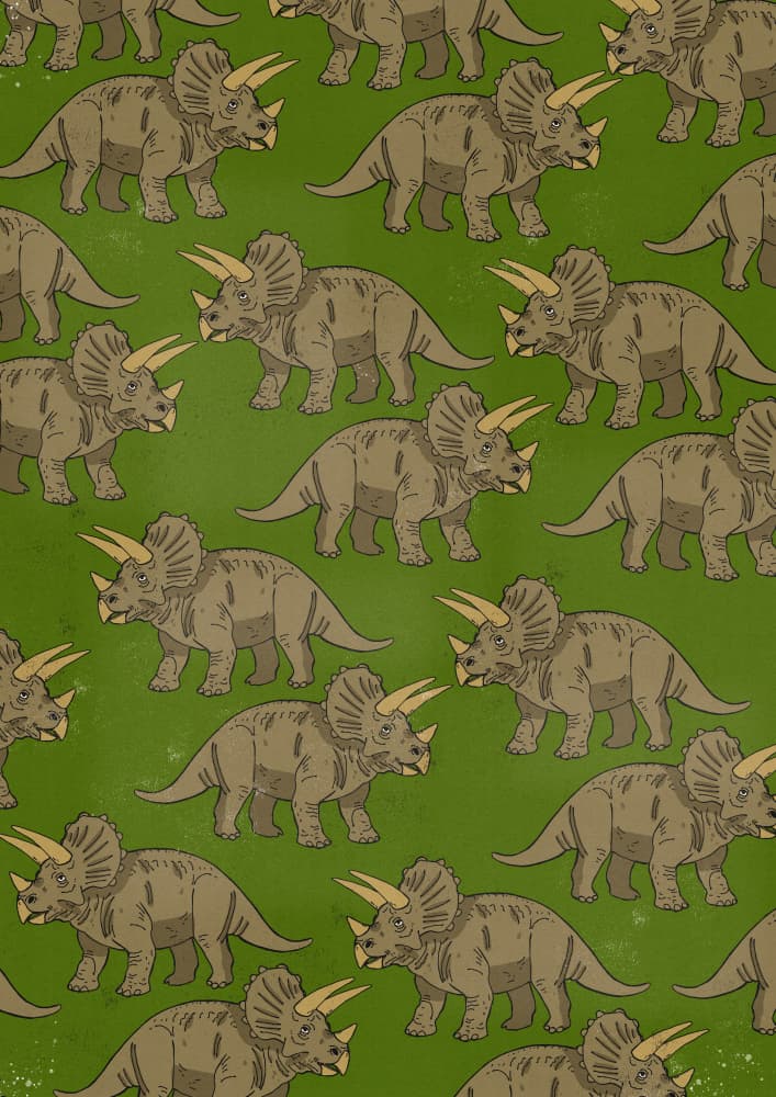 Triceratops Pattern Play by Nicholas — canvas wall art