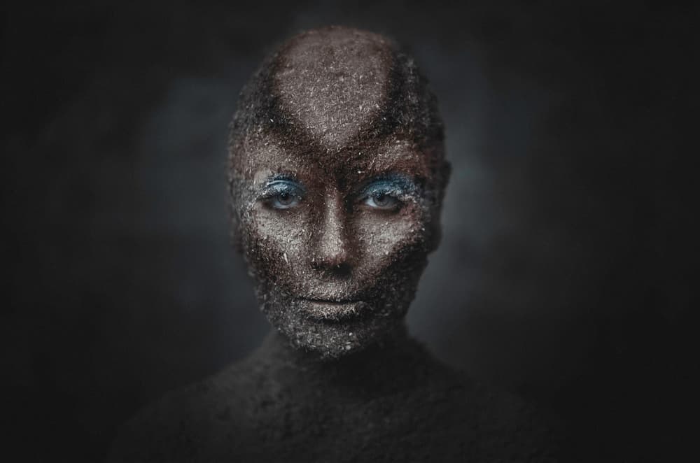 Earthy Figure Blue Gaze by See Plus — canvas wall art