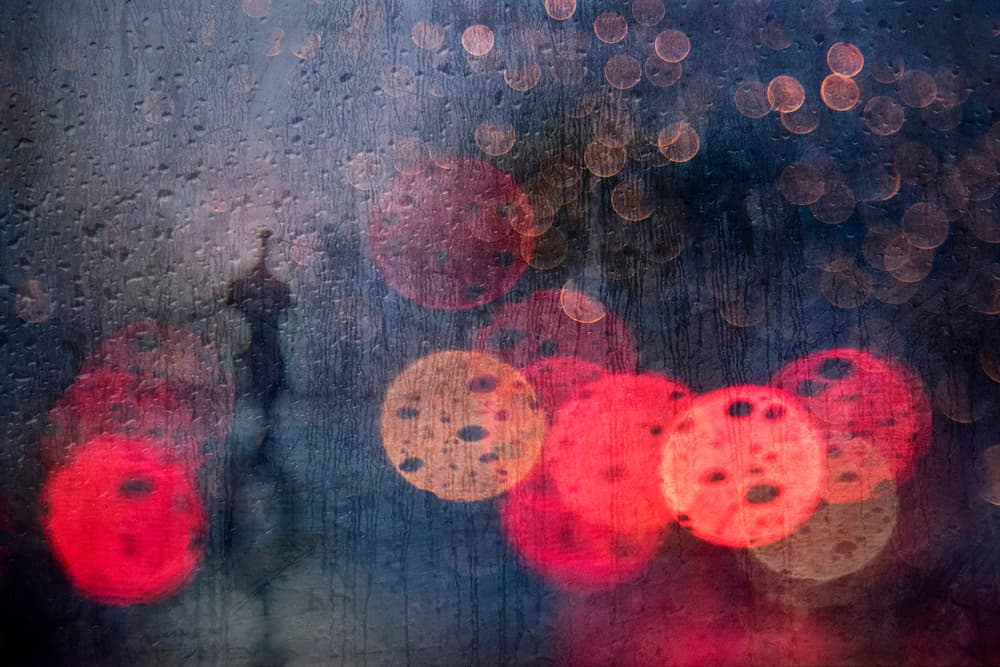 Rainy Paris Night Lights by Ekkachai Khemkum — canvas wall art