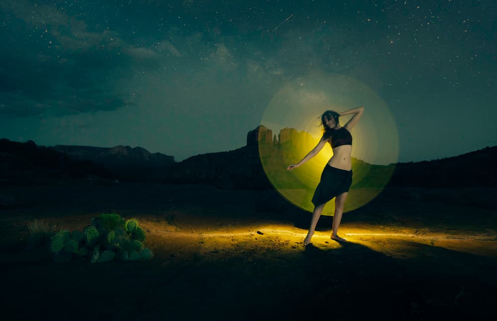 Woman In Desert Glow by CEBImagery — canvas wall art