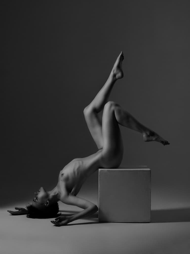 Graceful Nude Pose by Gene Oryx — canvas wall art