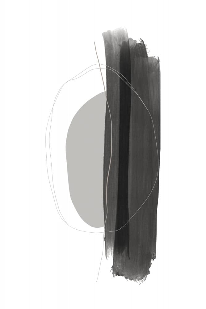 Monochrome Brushstrokes by uplusmestudio — canvas wall art