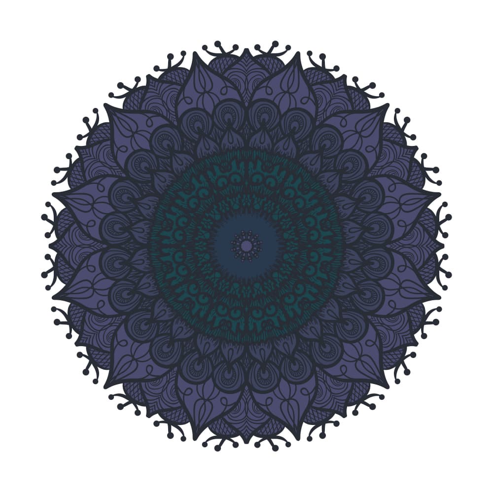 Ornate Blue Mandala by Marika Barsrsind — canvas wall art