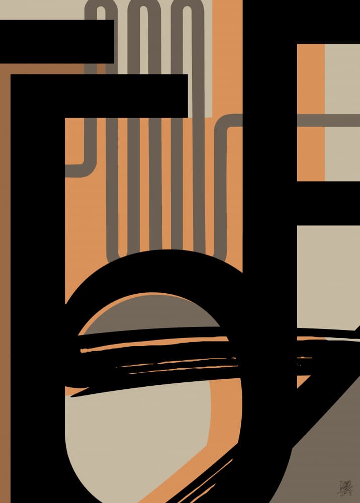 Modern Geometric Composition by Osvaldo Russo — canvas wall art