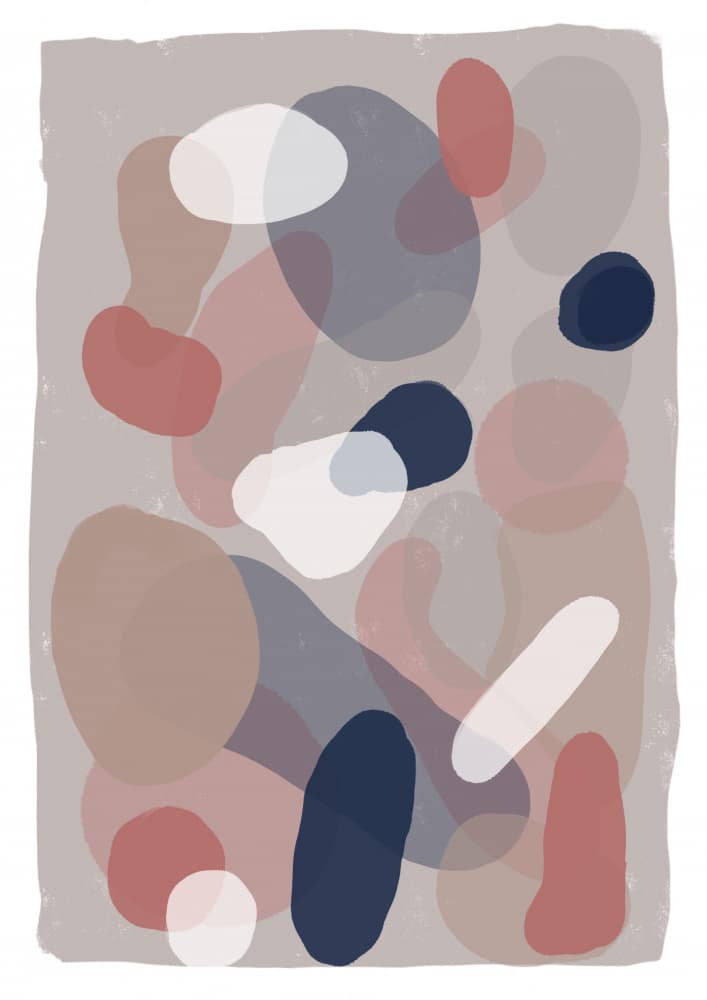 Muted Organic Shapes by Sharyn Bursic — canvas wall art
