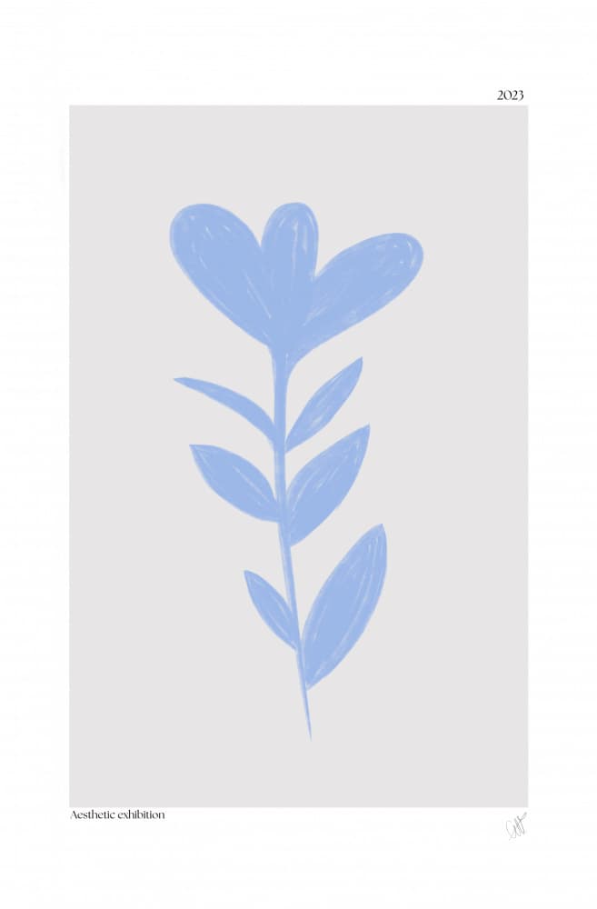 Gentle Blue Botanical by Anne-Marie Volfova — canvas wall art