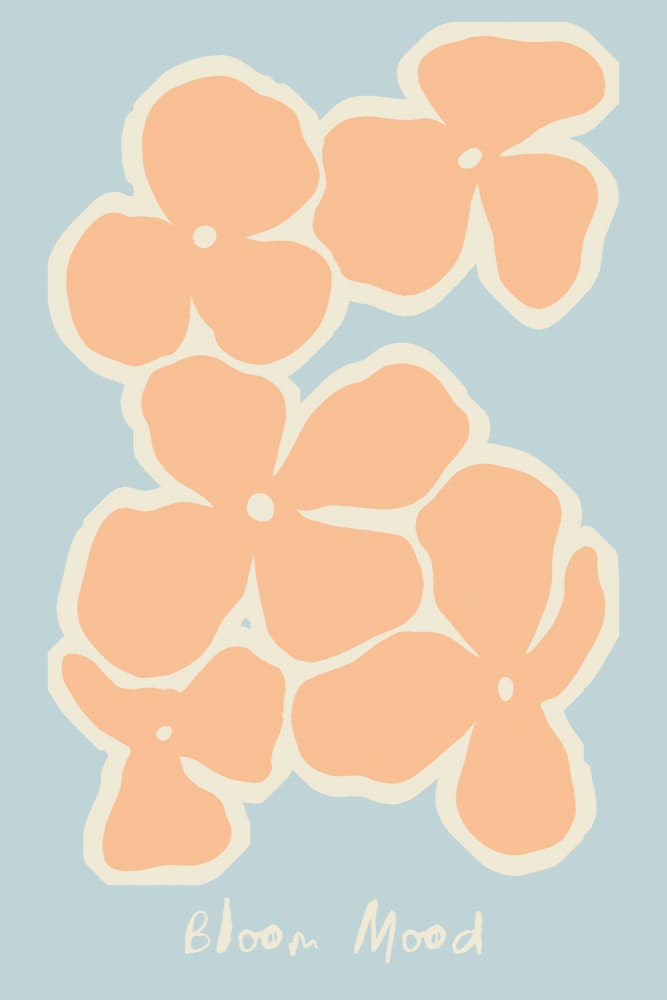 Peach Bloom Mood by Treechild — canvas wall art