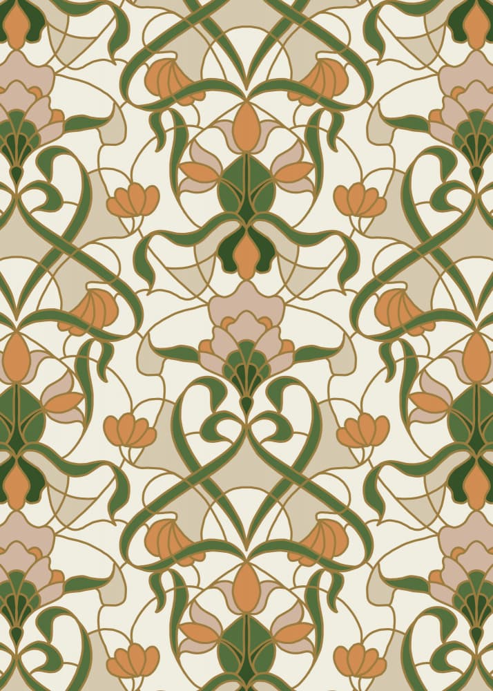 Art Nouveau Floral Pattern by Alexandra Weise — canvas wall art