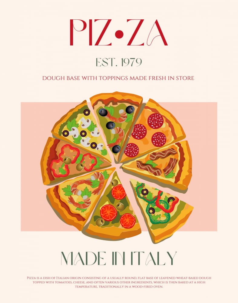 Italian Pizza Slices by Nazma Khokhar — canvas wall art