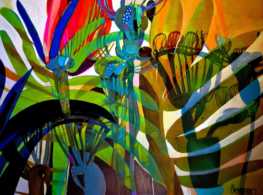 Vibrant Jungle Forms by Victor Tkachenko — canvas wall art