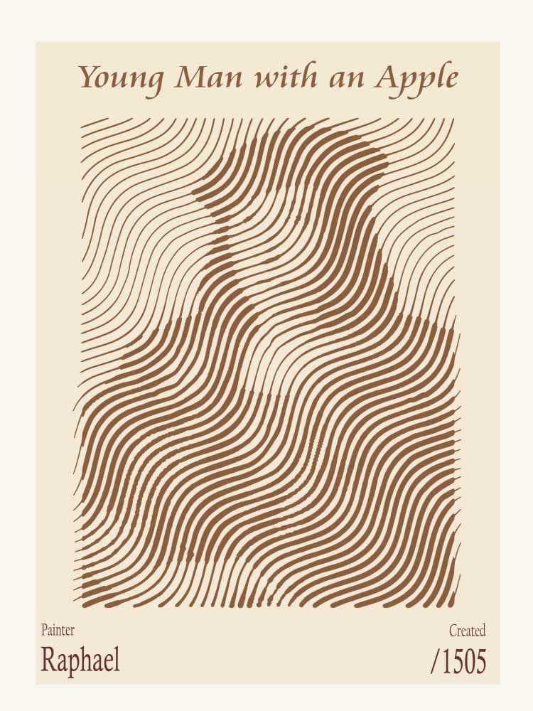 Abstract Man With Apple by Doa Project — canvas wall art