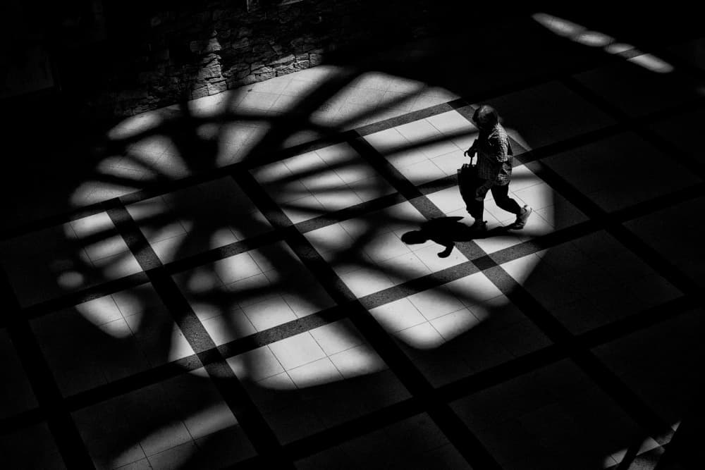 Walking Through Shadows by Haruyo Sakamoto — canvas wall art
