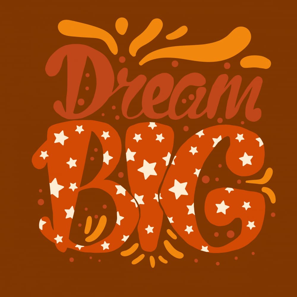 Dream Big Inspirational Stars by Marika Barsrsind — canvas wall art