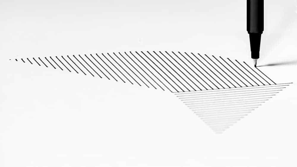 Geometric Line Reflection by Gerard Valckx — canvas wall art