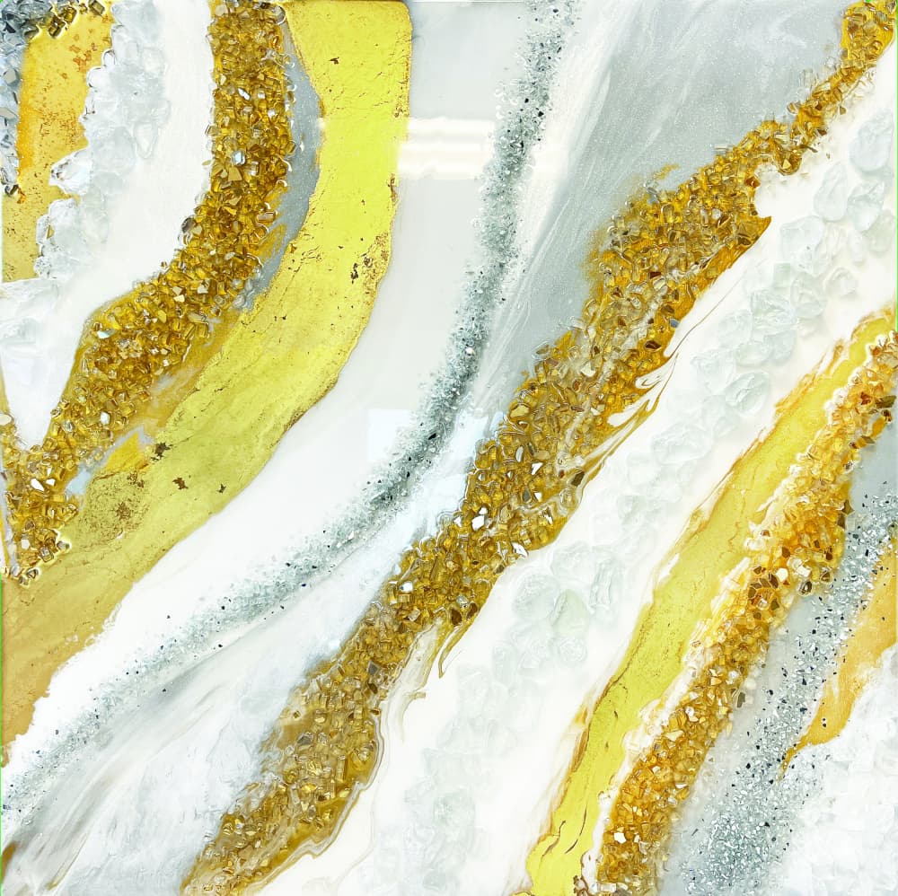 Opulent Gold Swirls by Alyson Storms — canvas wall art