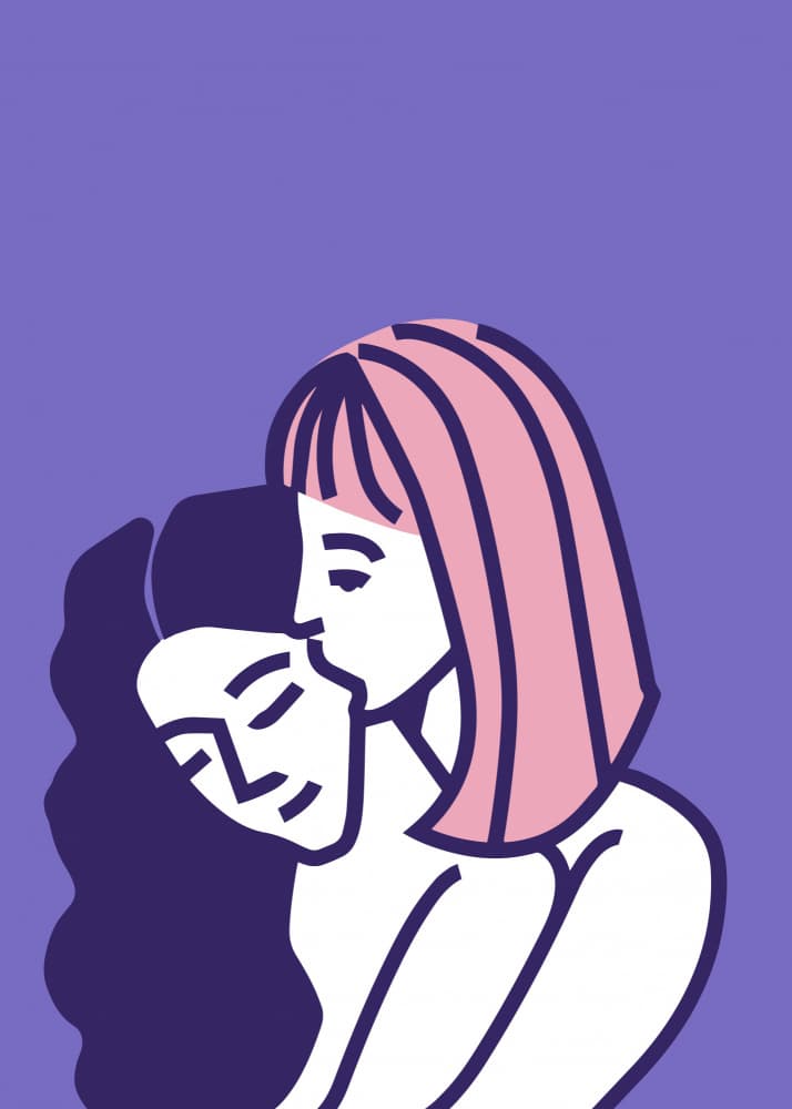 Gentle Forehead Kiss by Chantal Jemmott — canvas wall art