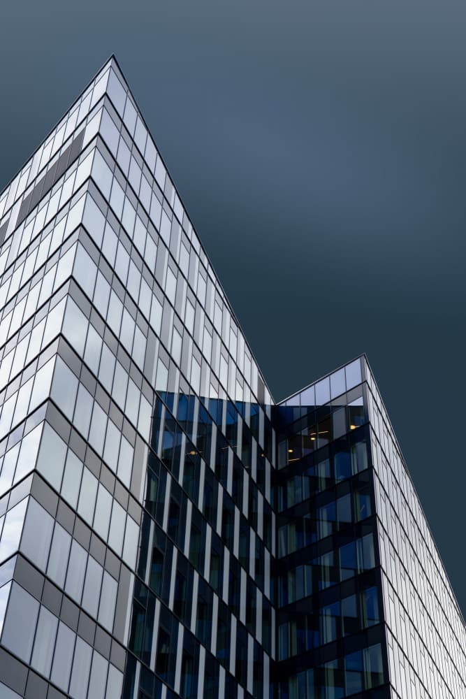 Modern Glass Architecture by Luc Vangindertael (laGrange) — canvas wall art